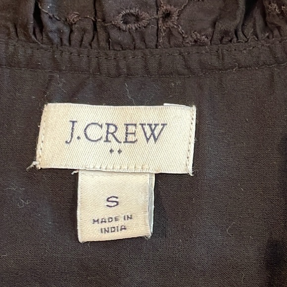 J.Crew Flutter Sleeve Eyelet Top, black, small - Picture 5 of 7